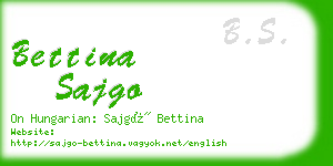 bettina sajgo business card